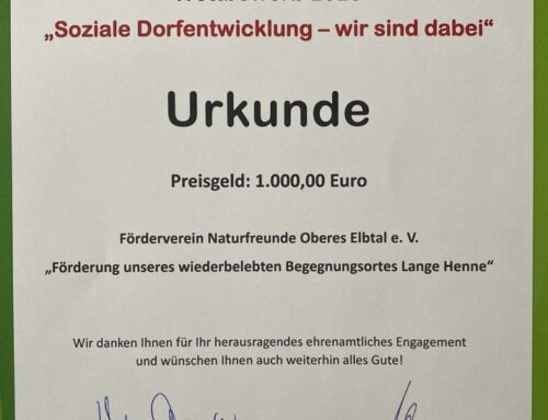 Gewinner im Wettbewerb “Soziale Dorfentwicklung – wir sind dabei” 2023